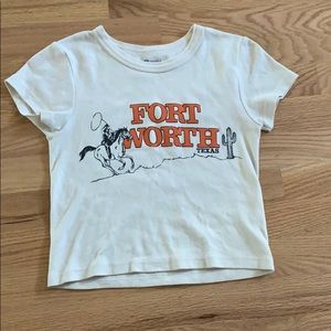Brandy Melville Fort Worth cropped tee